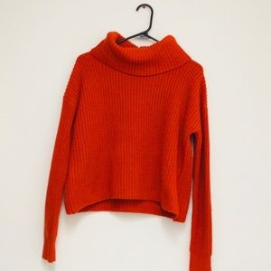 Oversized red sweater